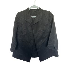 Eileen Fisher Petites Textured 3/4 Length Sleeve Swing Jacket, MP